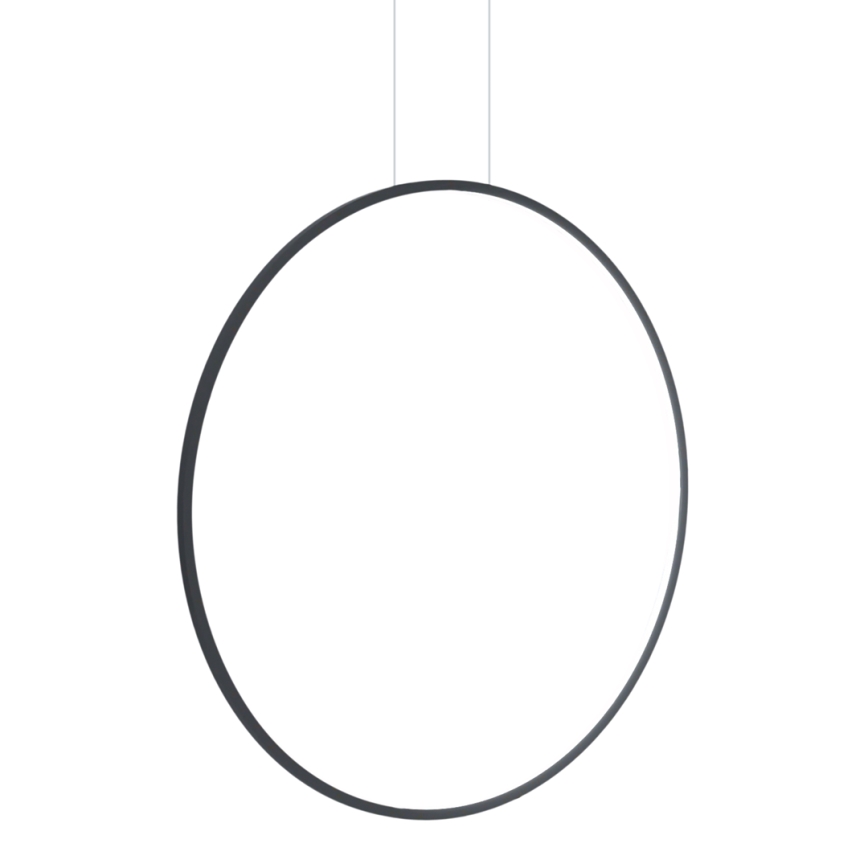 LED csillár acélkábelen SATURNO LED/46W/230V átm. 80 cm IP44 fekete