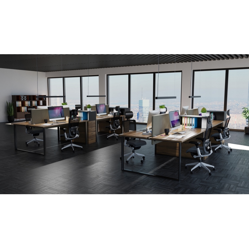 LED csillár drótkábelen/felületre szerelhető LED/44W/230V 3000K 120 cm fekete