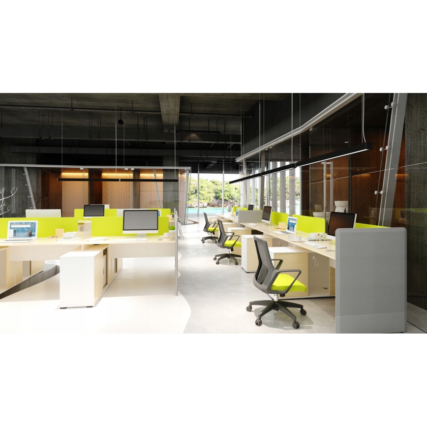LED csillár drótkábelen/felületre szerelhető LED/44W/230V 3000K 120 cm fekete
