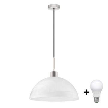 LED csillár kábelen 1xE27/60W/230V fehér/fekete