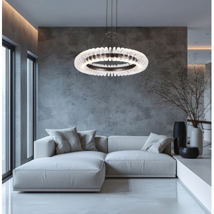 LED csillár kábelen ALBA LED/39W/230V szürke/átlátszó