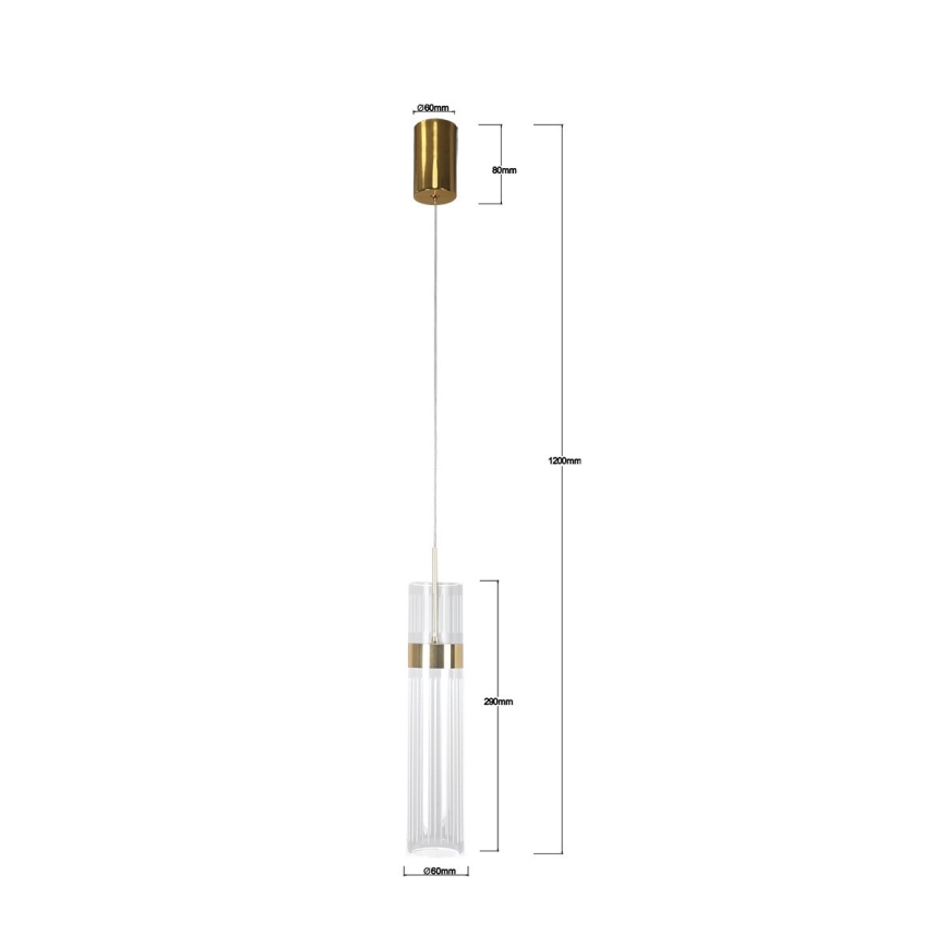 LED csillár kábelen AMBIENTE LED/6W/230V 3000/4000/6000K arany