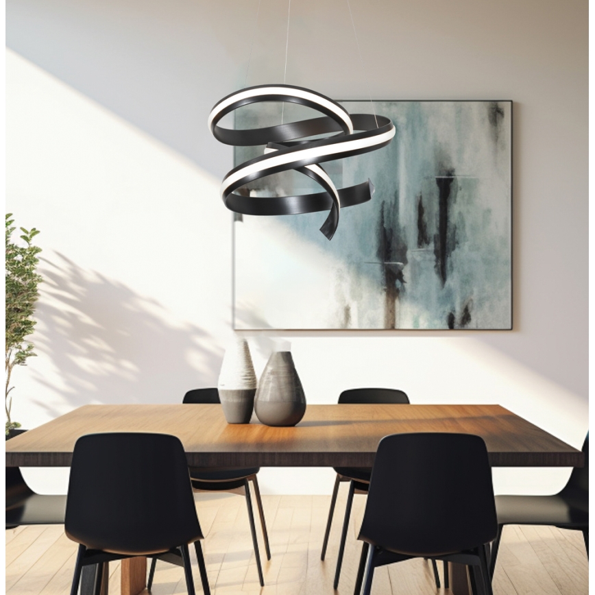 LED csillár kábelen AREZIA LED/62W/230V fekete