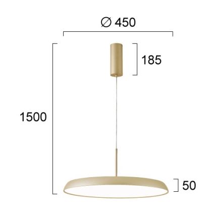 LED csillár kábelen ART LED/41W/230V arany