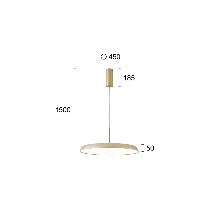LED csillár kábelen ART LED/41W/230V arany