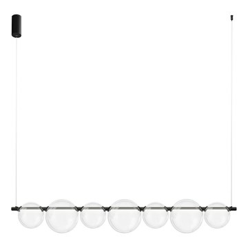 LED csillár kábelen ATOLA LED/19W/230V fekete/átlátszó