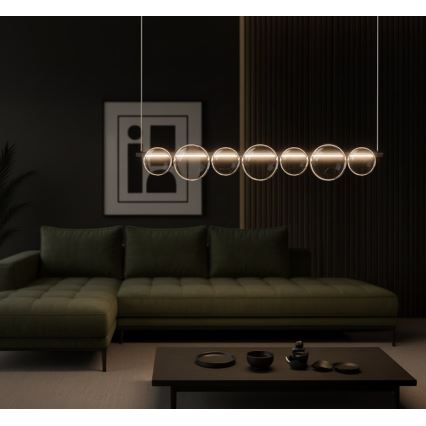 LED csillár kábelen ATOLA LED/19W/230V fekete/átlátszó