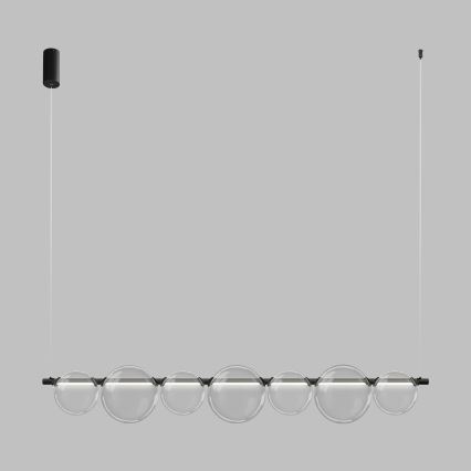 LED csillár kábelen ATOLA LED/19W/230V fekete/átlátszó