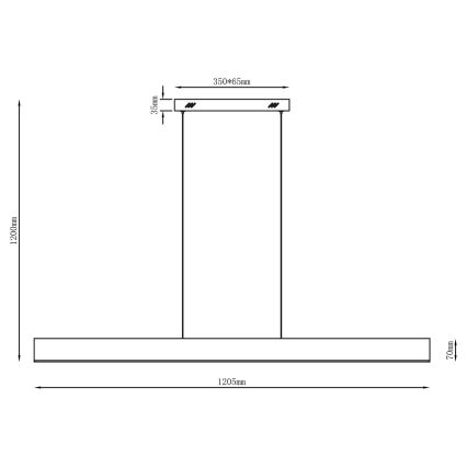 LED csillár kábelen BERNADETTA LED/20W/230V 4000K fehér