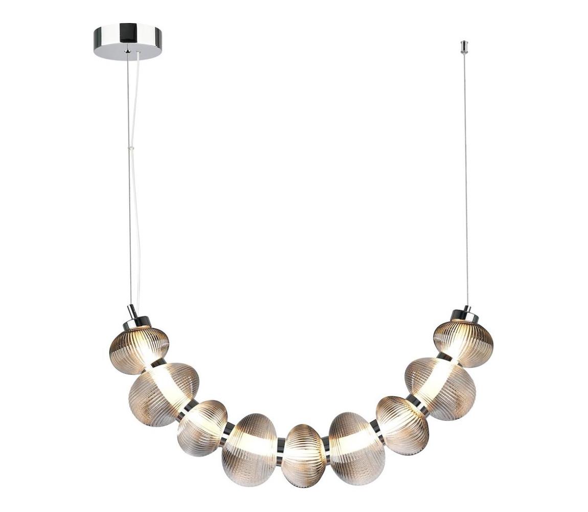 LED csillár kábelen BOLLA LED/36W/230V fényes króm/füstszürke ML1429