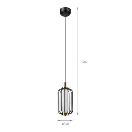 LED csillár kábelen BONNIE LED/10W/230V 3000K fekete
