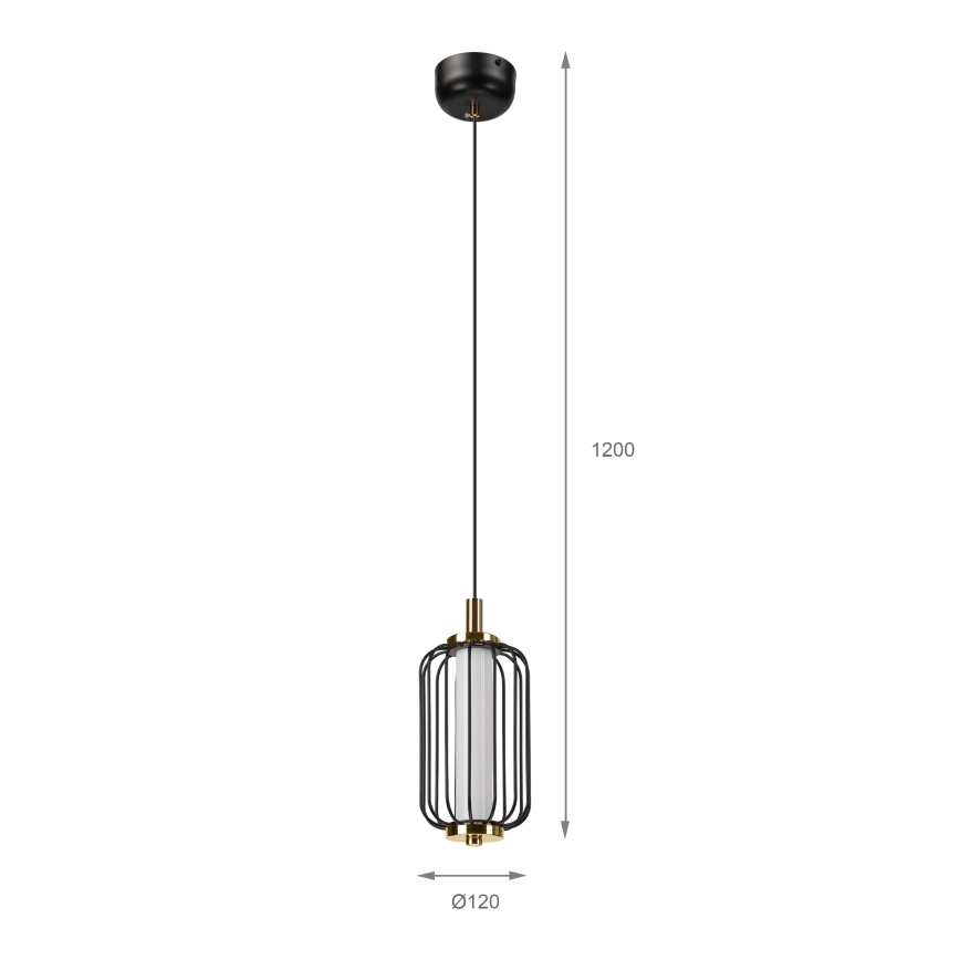 LED csillár kábelen BONNIE LED/10W/230V 3000K fekete