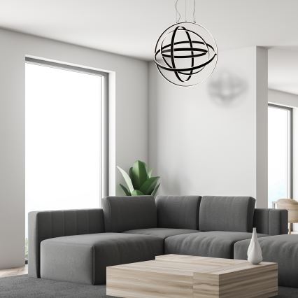 LED csillár kábelen COPERNICUS LED/260W/230V fekete