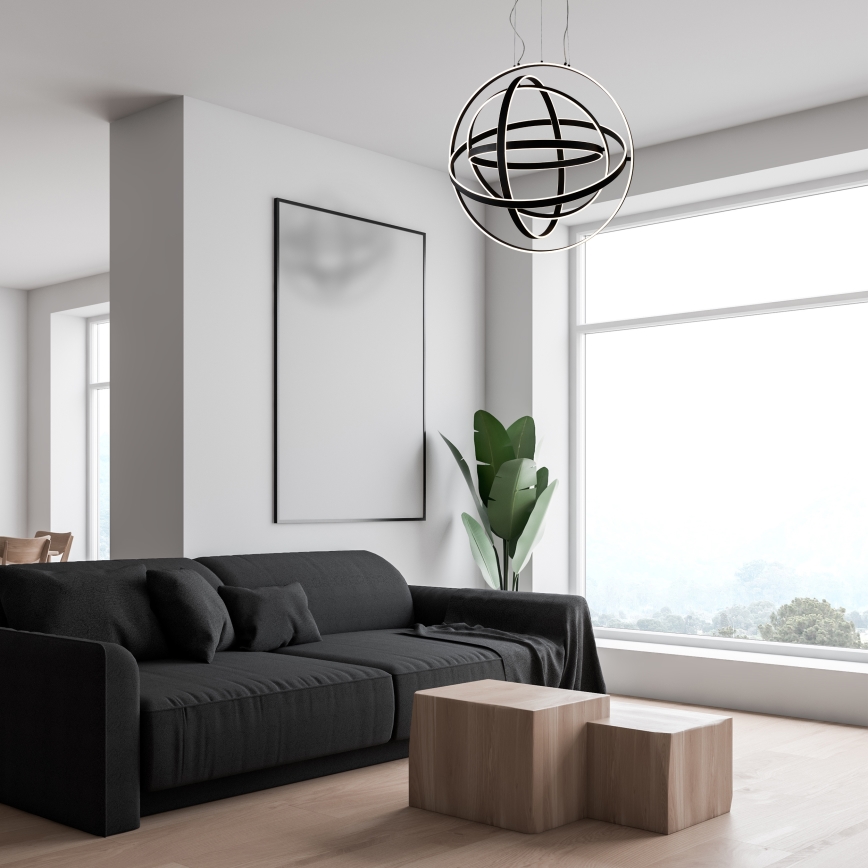 LED csillár kábelen COPERNICUS LED/260W/230V fekete