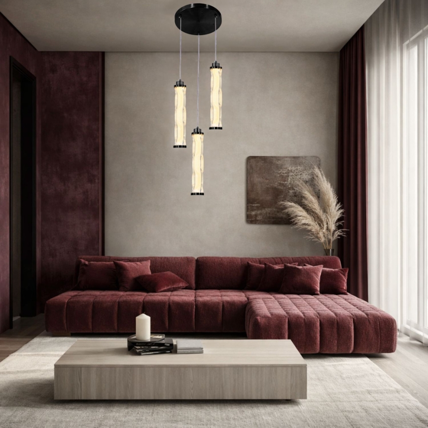 LED csillár kábelen CORTE LED/25W/230V fekete