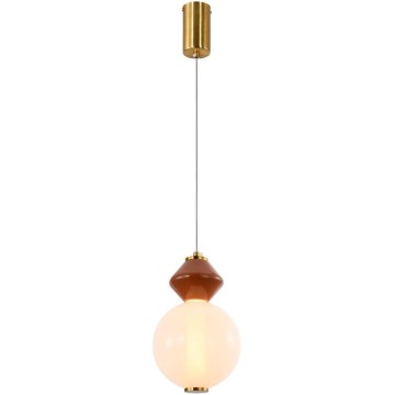 LED csillár kábelen FLORES LED/7W/230V arany/barna