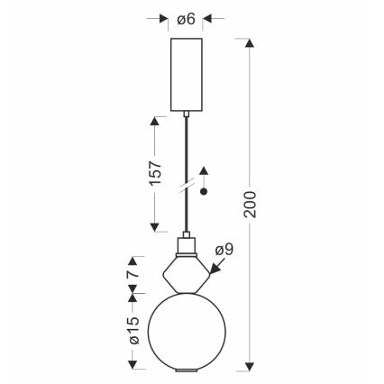 LED csillár kábelen FLORES LED/7W/230V arany/barna