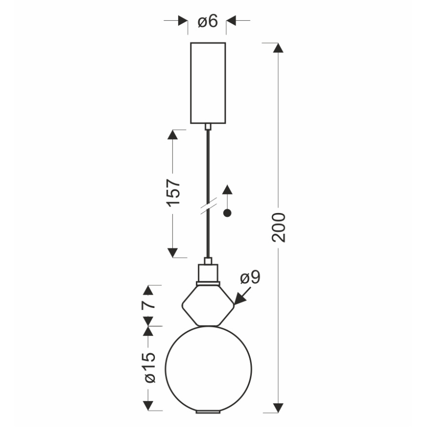 LED csillár kábelen FLORES LED/7W/230V arany/barna