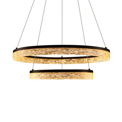LED csillár kábelen FROZI LED/38W/230V átm. 60 cm fekete