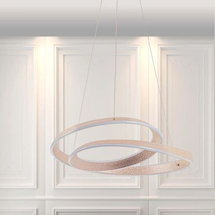 LED csillár kábelen GLOW LED/75W/230V 4000K Ø60 cm arany