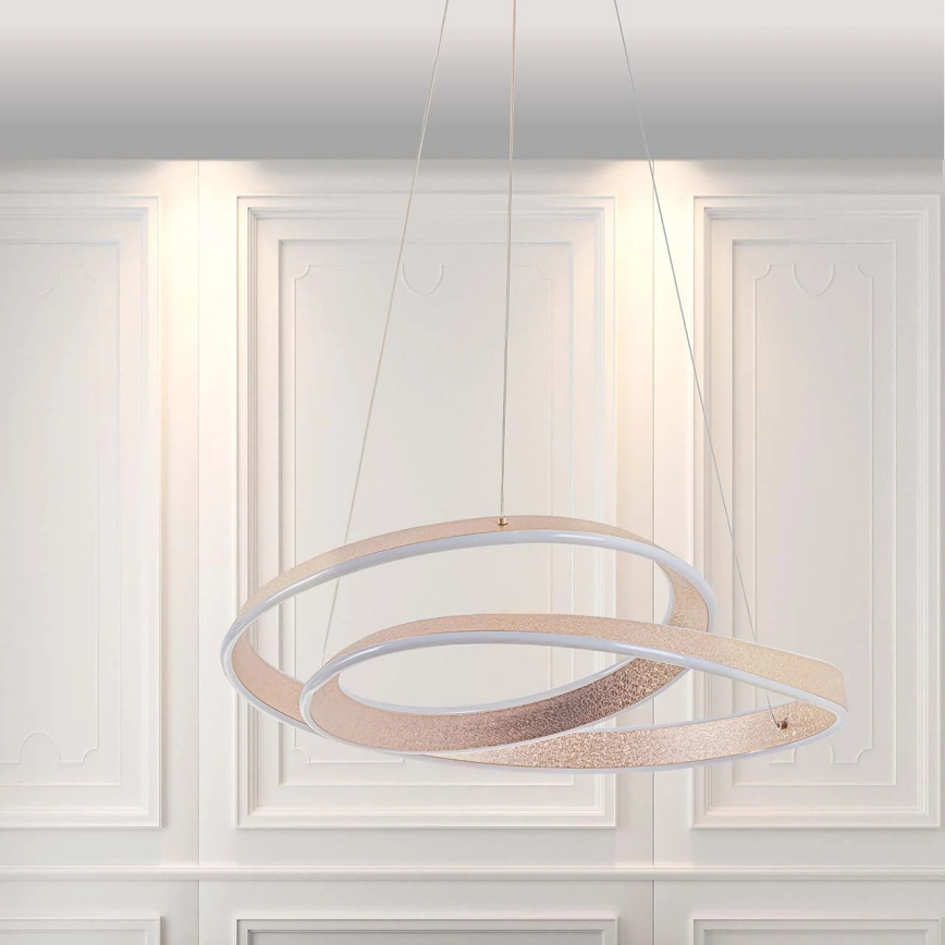 LED csillár kábelen GLOW LED/75W/230V 4000K Ø60 cm arany