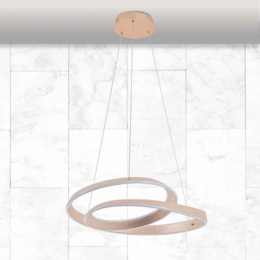 LED csillár kábelen GLOW LED/75W/230V 4000K Ø60 cm arany