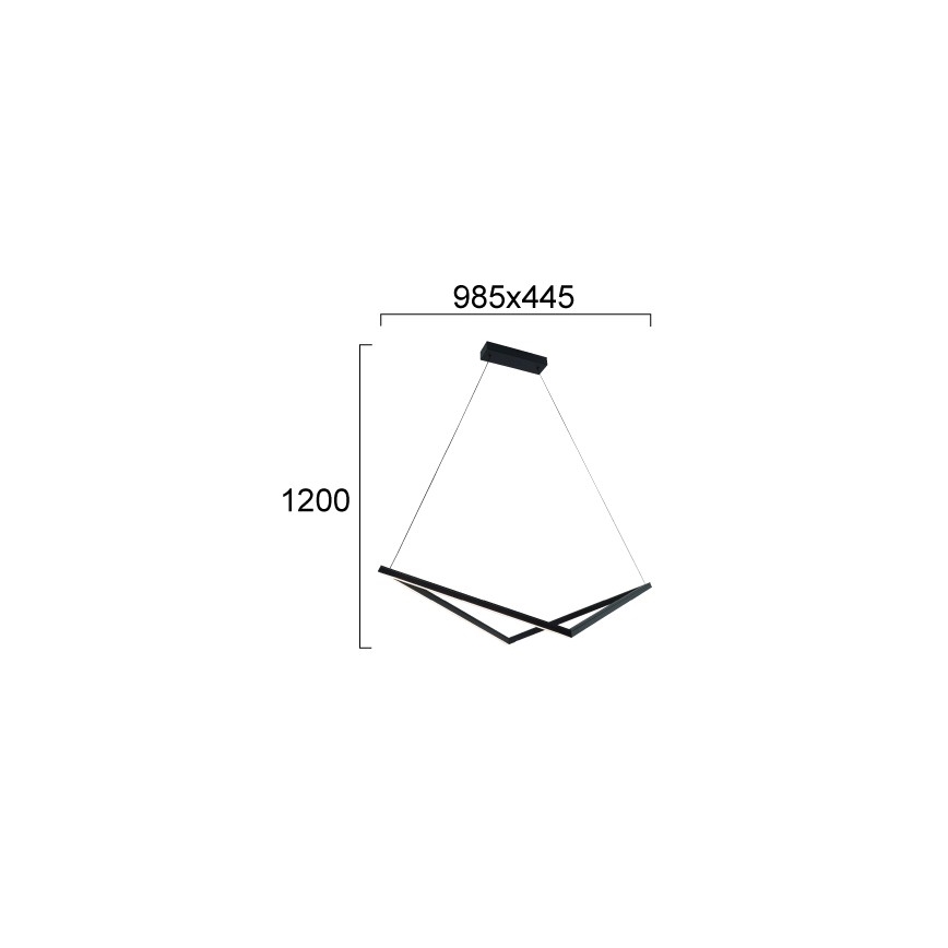 LED csillár kábelen ISLA LED/32W/230V fekete