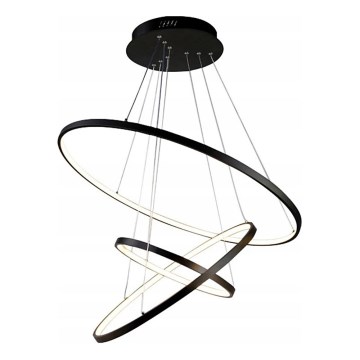 LED csillár kábelen LED/90W/230V Ø 80 cm fekete