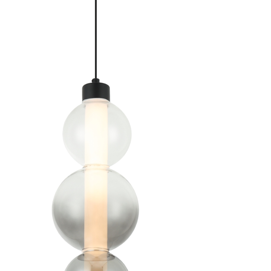 LED csillár kábelen LUMMI LED/19W/230V fekete/füstszínű