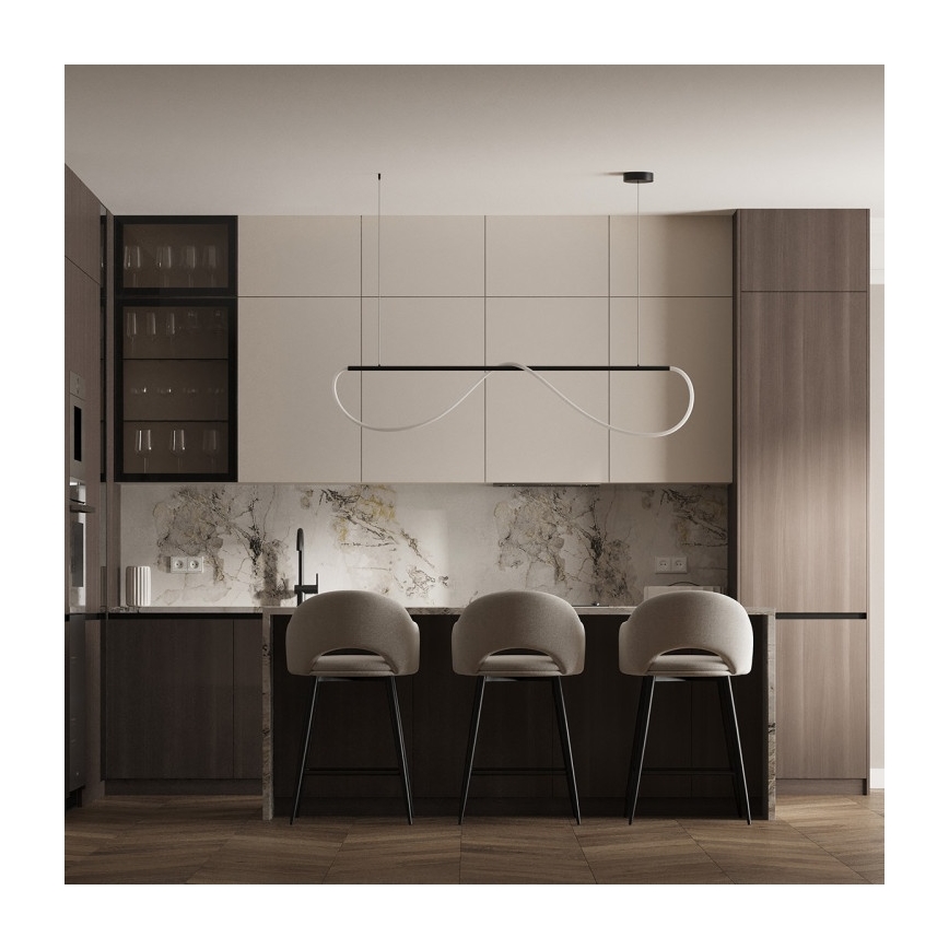 LED csillár kábelen MELECA LED/36W/230V 3000/4000/6000K 160 cm fekete