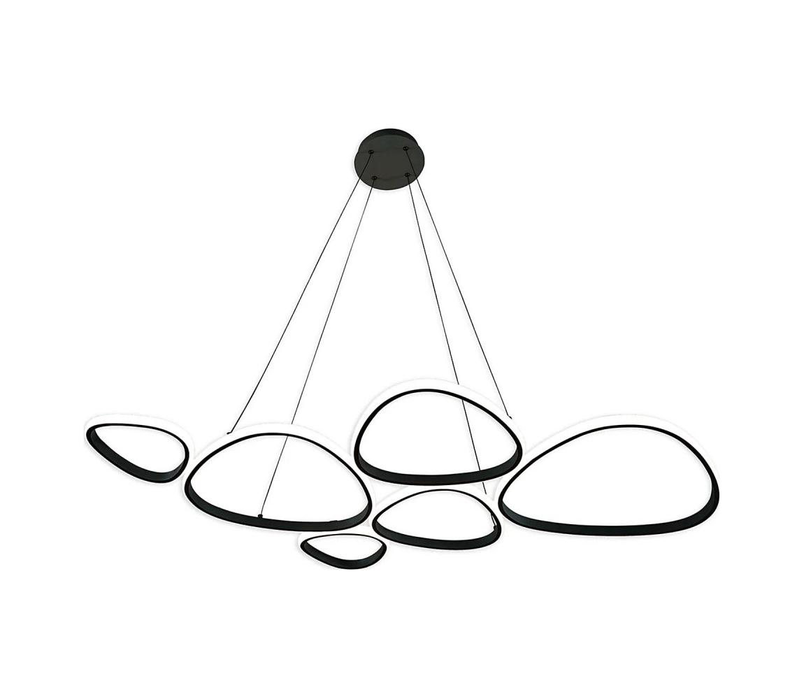 LED csillár kábelen PETRA LED/58W/230V 4000K fekete 334053