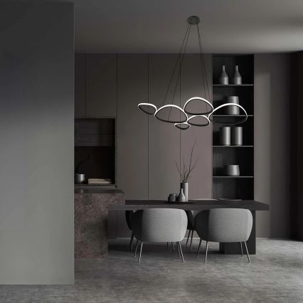 LED csillár kábelen PETRA LED/58W/230V 4000K fekete