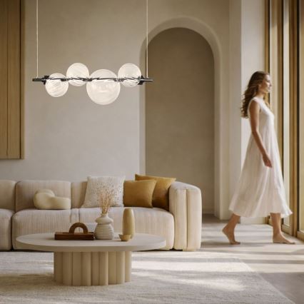 LED csillár kábelen PLAYA LED/12W/230V fekete