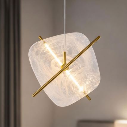 LED csillár kábelen RELAX LED/15W/230V arany/fehér