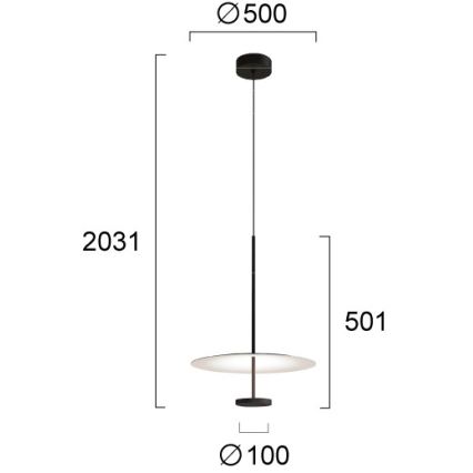 LED csillár kábelen ROSS LED/13W/230V fekete/fehér