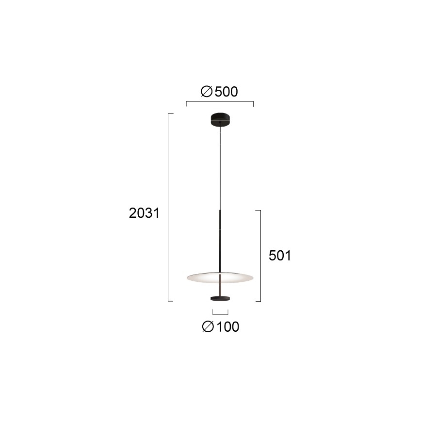 LED csillár kábelen ROSS LED/13W/230V fekete/fehér