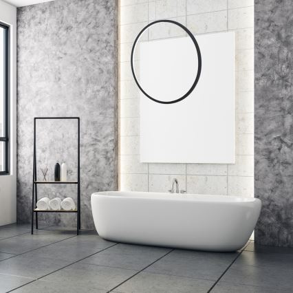 LED csillár kábelen SATURNO LED/28W/230V, átm. 50 cm, IP44, fekete