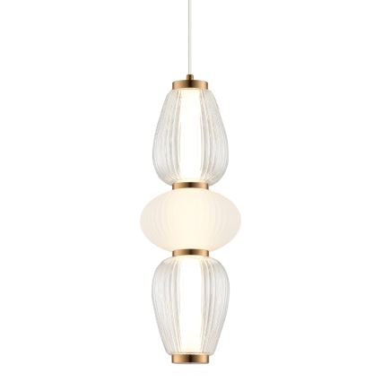 LED csillár kábelen SHINY LED/17W/230V fehér/arany