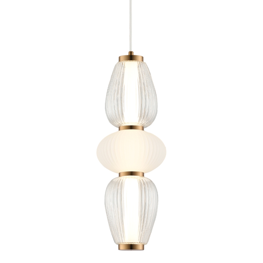 LED csillár kábelen SHINY LED/17W/230V fehér/arany