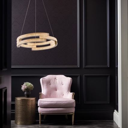 LED csillár kábelen TARJA LED/36W/230V 3000/4000/6000K átmérő 60 cm arany