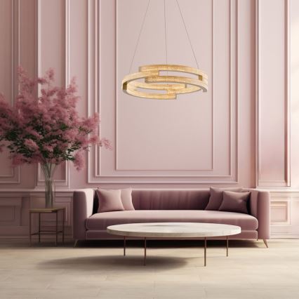 LED csillár kábelen TARJA LED/36W/230V 3000/4000/6000K átmérő 60 cm arany