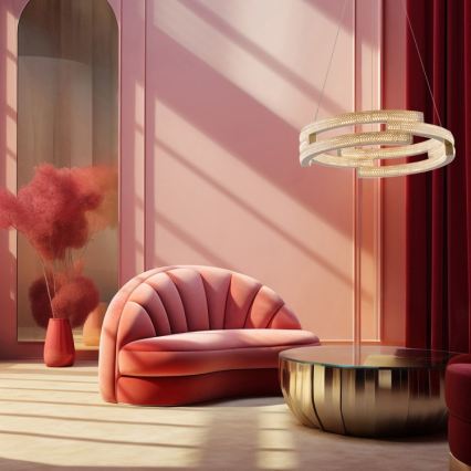 LED csillár kábelen TARJA LED/36W/230V 3000/4000/6000K átmérő 60 cm arany