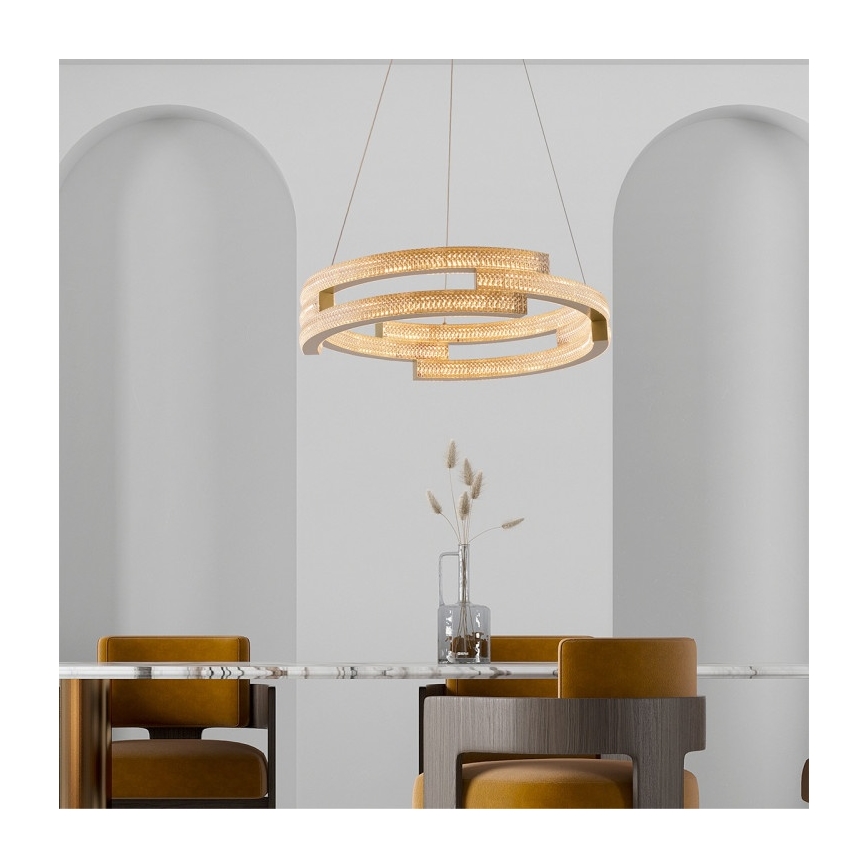 LED csillár kábelen TARJA LED/36W/230V 3000/4000/6000K átmérő 60 cm arany