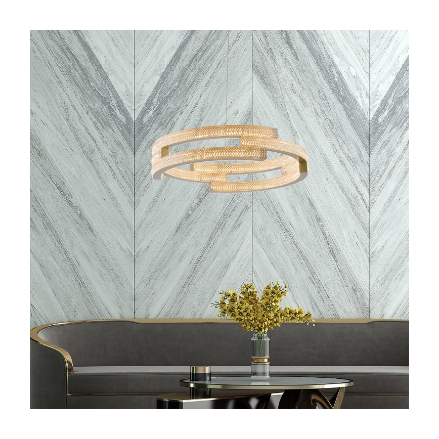 LED csillár kábelen TARJA LED/36W/230V 3000/4000/6000K átmérő 60 cm arany