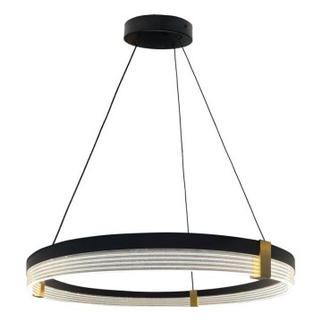 LED csillár kábelen TRIANGLE LED/40W/230V 3000/4000/6000K átm. 60 cm fekete