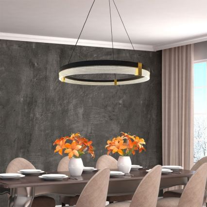 LED csillár kábelen TRIANGLE LED/40W/230V 3000/4000/6000K átm. 60 cm fekete