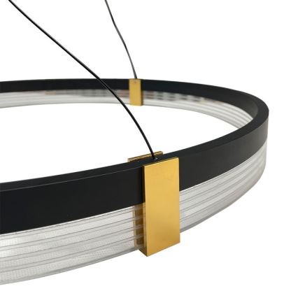 LED csillár kábelen TRIANGLE LED/40W/230V 3000/4000/6000K átm. 60 cm fekete