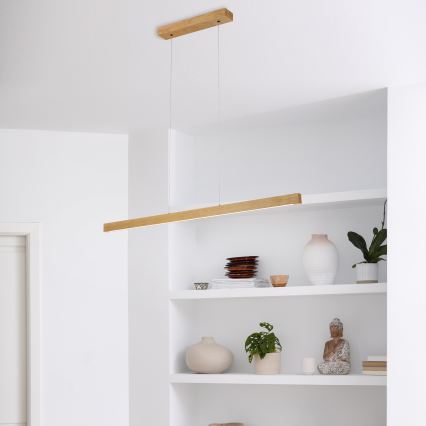 LED csillár kábelen VERDE LED/18W/230V 3000K 106 cm tölgy