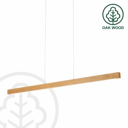 LED csillár kábelen VERDE LED/18W/230V 3000K 106 cm tölgy