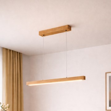 LED csillár kábelen VERDE LED/18W/230V 3000K 76 cm tölgy